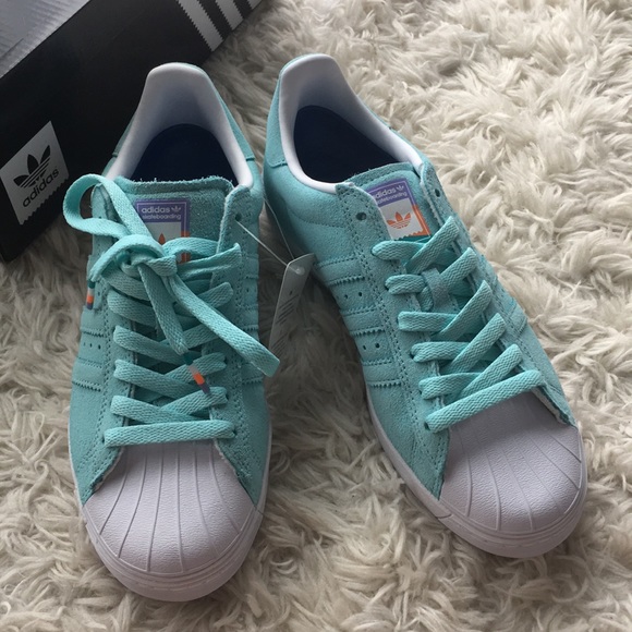 adidas Shoes - 🔥CCO Sale!🔥 🆕NWB Mint Green Adidas Superstars